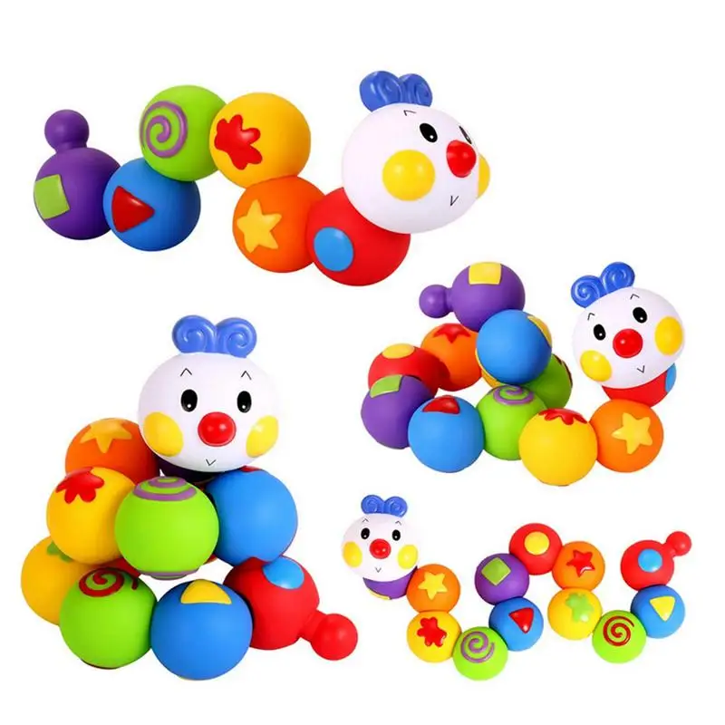 

13pcs Baby Toy Children's Variety Cordless Bead Assembly Soft Rubber Building Blocks Baby Early Education Toys 0-3 Years Old