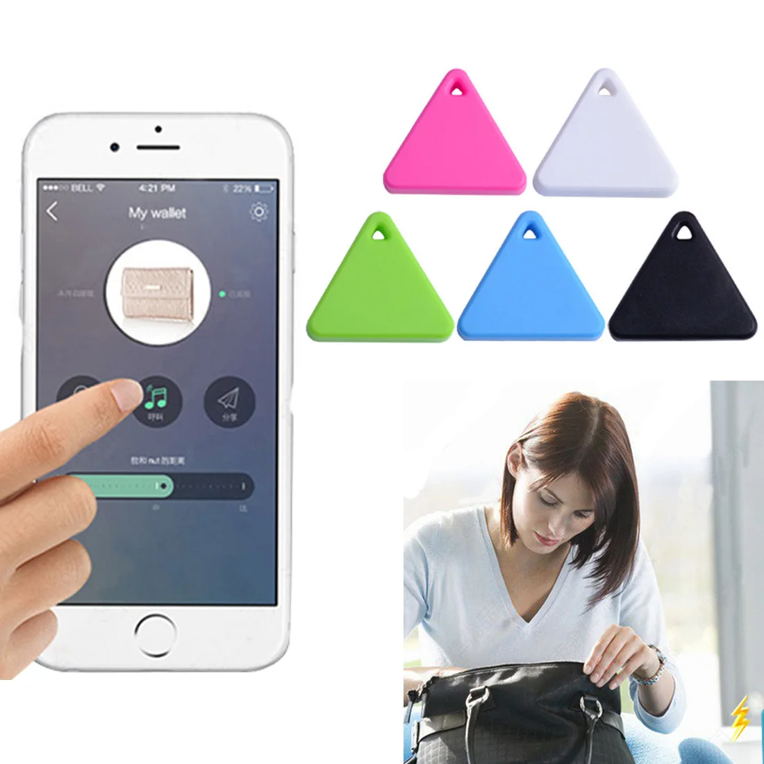  Neue Mode 5 Farben Mini Bluetooth 40 Tracker GPS Locator Anti-verloren Tag Alarm Ultra-dünne GPS Tr