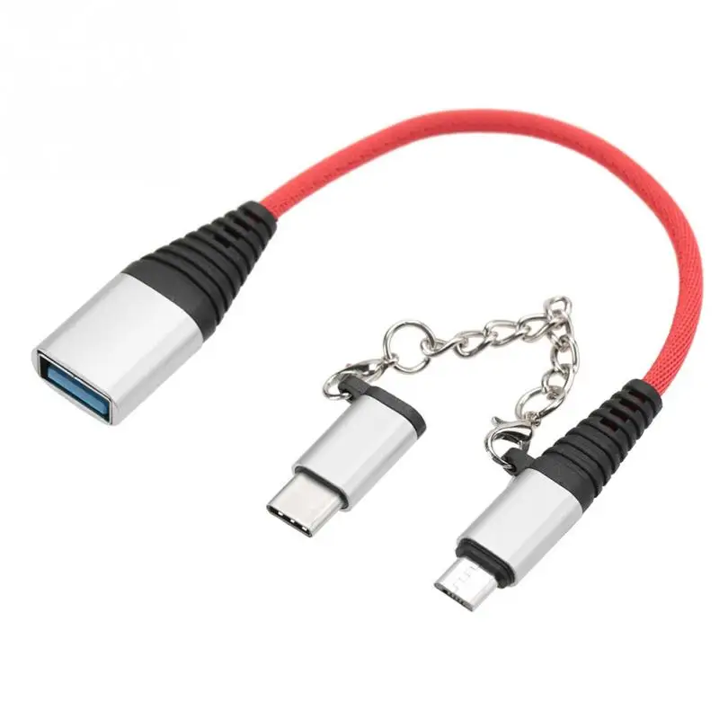 Cellphone adapter 2 in 1 Type-C Micro USB 2.0 Fast Charging OTG Cable for Android Mobile Phone phones Cellphone adapter 2 in 1 Type-C Micro USB 2.0 Fast Charging OTG Cable for Android Mobile Phone phones