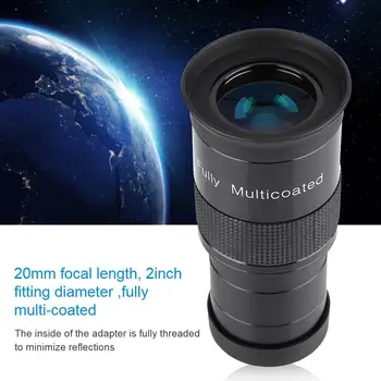 

2'' F20mm UW80 80-Degree Ultra Wide Angle Eyepiece for Astronomical Telescope M49 thread for camera