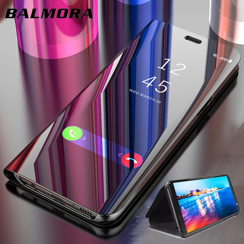 

Balmora Mirror Flip Stand Case For Xiaomi Mi 6X 6 8 SE A1 Note 3 Cover Case For Xiaomi Redmi 4A Note 4 4X 6 5A 5 Plus Phone Case