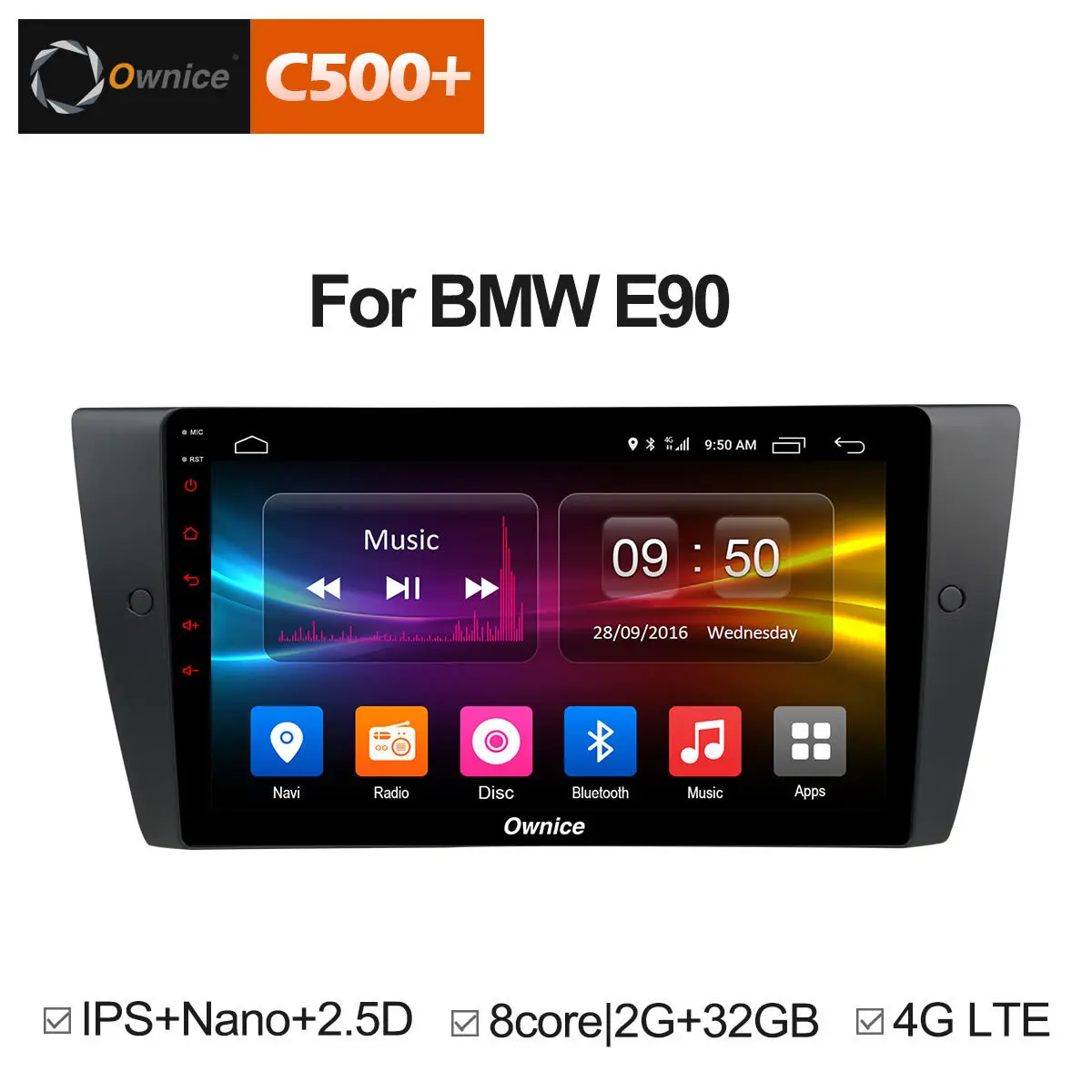 

9 Inch Ownice C500+ G10 Car Multimedia GPS Player Android 8.1 Octa Core For BMW E90 dvd automotivo Radio 2G 4G LTE DVR DAB+ TPMS