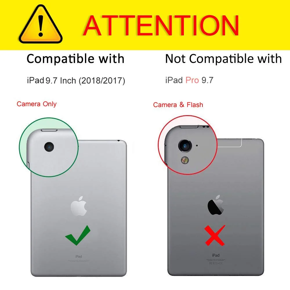 Чехол Coolaxy для iPad 2018 9 7 легкий умный тройной чехол Жесткий из искусственной кожи с