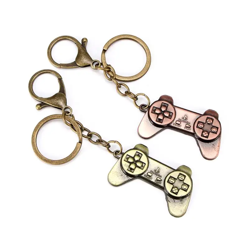 

AOZBZ Video Game Handle Leather Car Keychains Gifts For Boyfriend Key Rings Game Controller Keychains Car Styling Interior