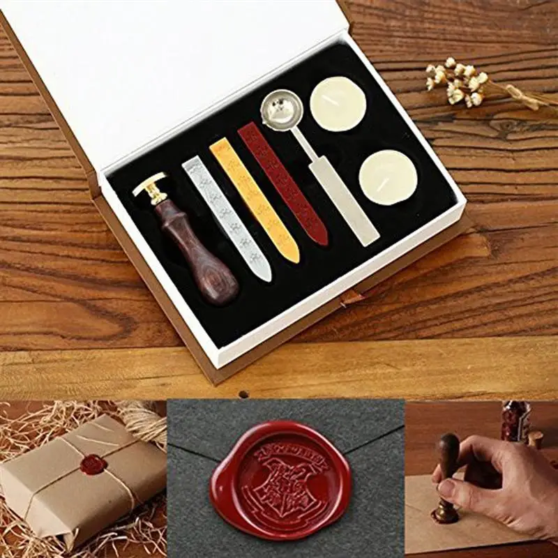 

Valentine'S Day Gift Personalized School Initial Letter Vintage Alphabet Wax Badge Seal Stamp Wax Kit Set