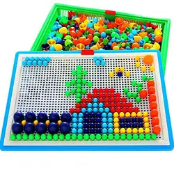 296 гриб гвоздь умный 3D головоломка игры DIY гриб гвоздь пластик Flashboard детские игрушки развивающие игрушка цвет в ассортименте