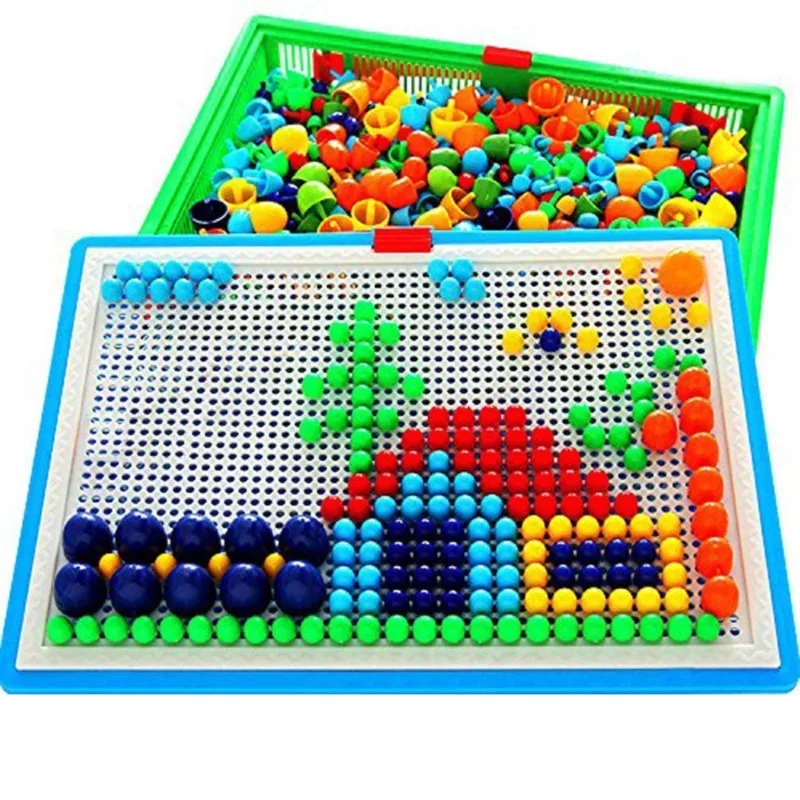 296 грибные ногти Интеллектуальные 3D головоломки игры DIY пластиковые Flashboard
