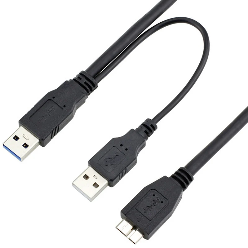 

CY U3 - 029 Dual USB3.0 Male to Micro USB3.0 Cable with Extra Power for Mobile HDD