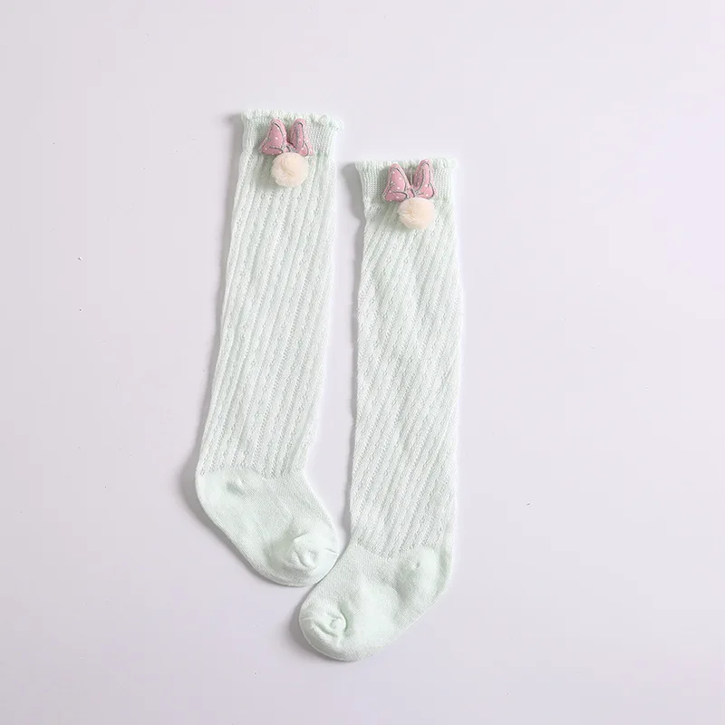 BalleenShiny/милые детские Носки с рисунком кролика; хлопковые сетчатые гольфы для малышей; Детские однотонные летние носки для мальчиков и девочек