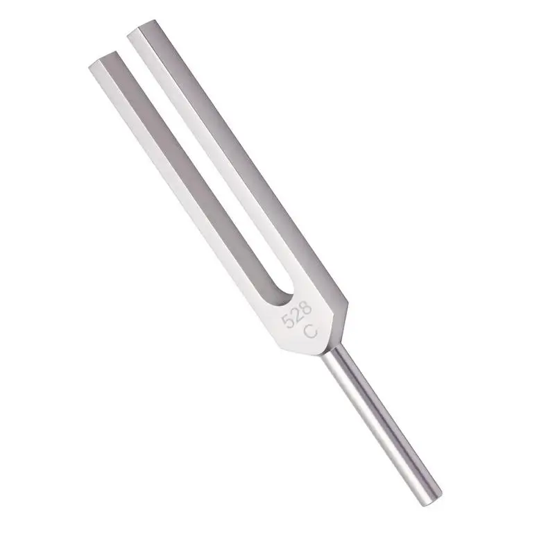 

528 Hz Tuning Fork With Silicone Hammer Cleaning Cloth Perfect Healing Musical Instrument