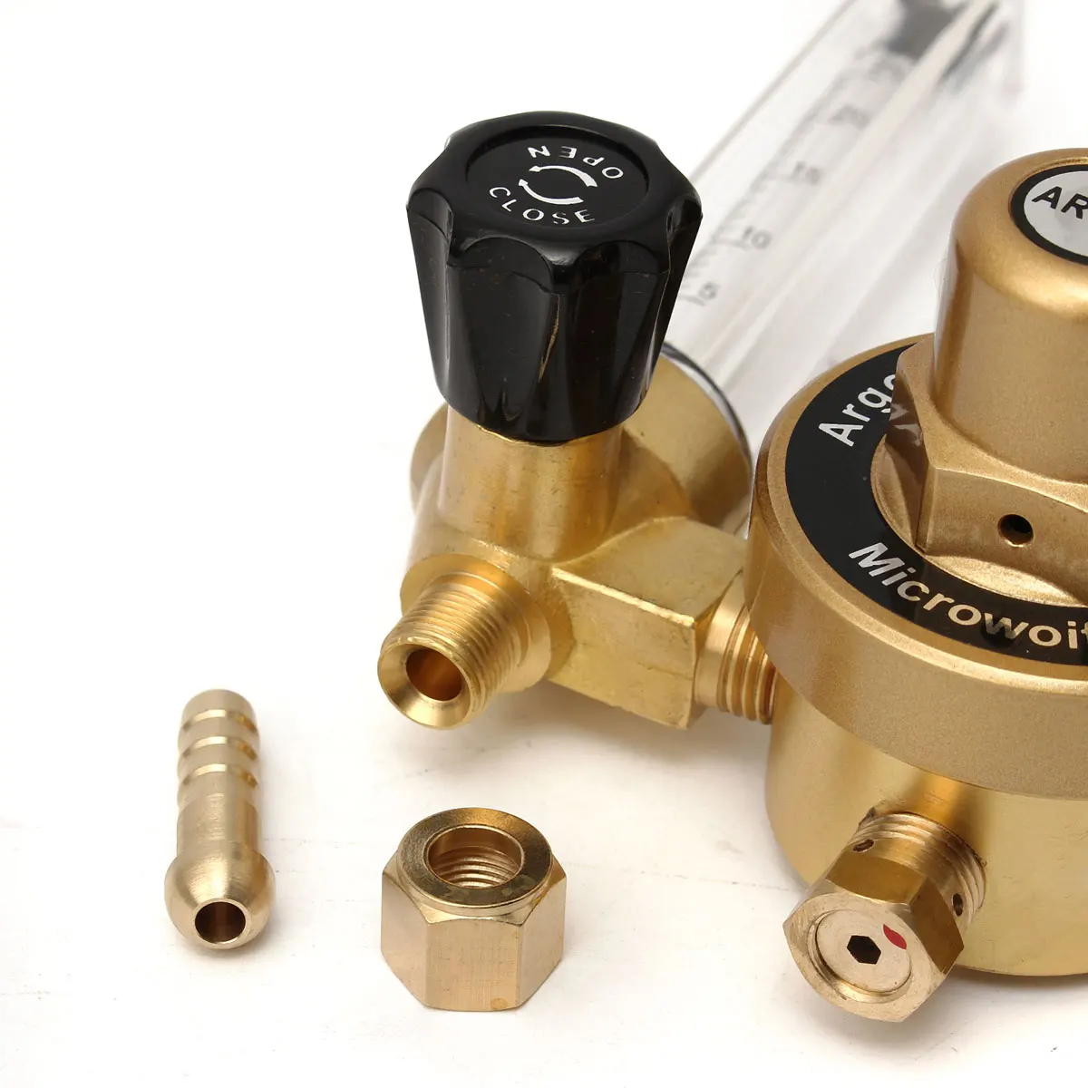 AR Argon CO2 Gauge Pressure Regulator Mig Tig Flow Meter Control Valve Reducer Welding Gas Single Tube Aquarium