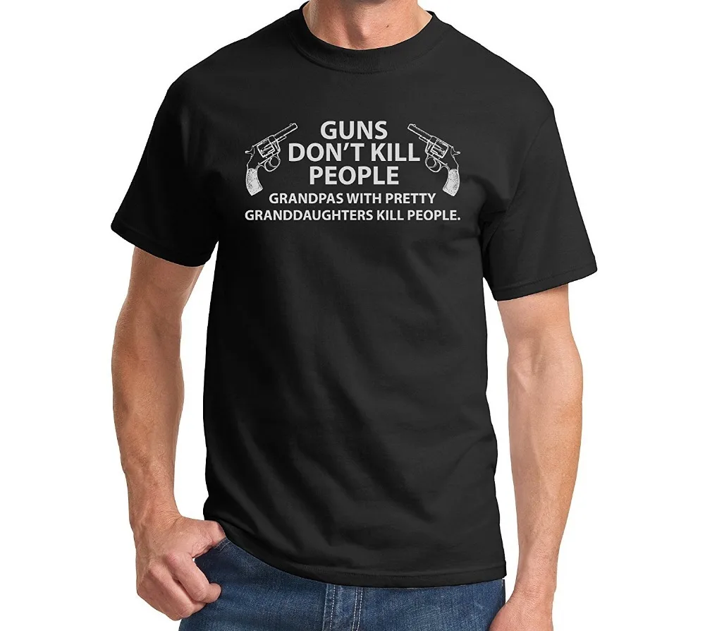 

Bulk T Shirts Men'S Short Sleeve Comfort Soft Crew Neck Guns Don'T Kill People Shirt