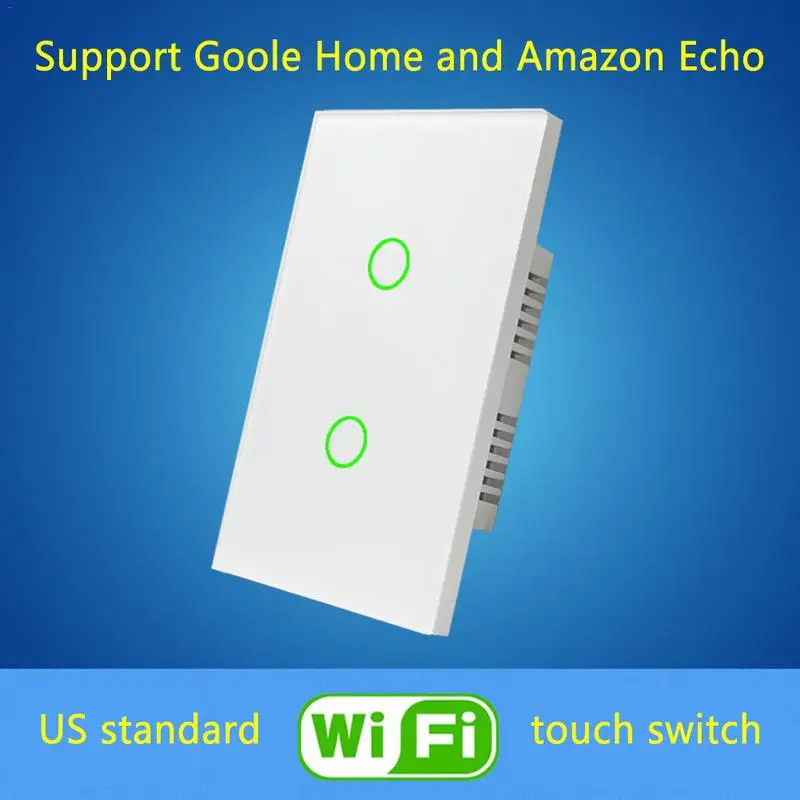 

Remote Control 2 Open Touch Wall Wifi Switch US Standard Support AmazonEcho Voice Control App