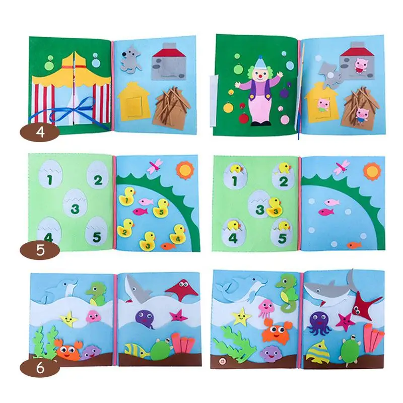 Skup Dziecko diy tkaniny książka wczesna edukacja Montessori włóknina Puzzle książka dla 1 3 lat dzieci oświecenie książki szkoleniowej