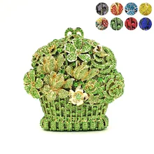 Женские свадебные вечерние кошельки элегантные кошельки Женская Дамская сумочка для вечеринок кошелек роскошные бриллианты цветок расшитая кристаллами Сумочка-клатч