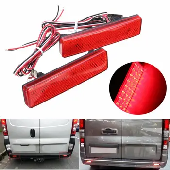 

Pair Red LED Rear Brake Stop Light Bumper Reflector LED Tail Stop Light For Vauxhall for Opel for Renault for Nissan