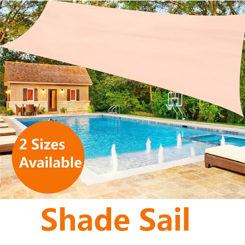 

2 Size Sun Shade Sun Shelter Sail Garden Patio Sunscreen Awning Canopy Screen 90%UV Block Top Cover Outdoor Patio Awning Shelter