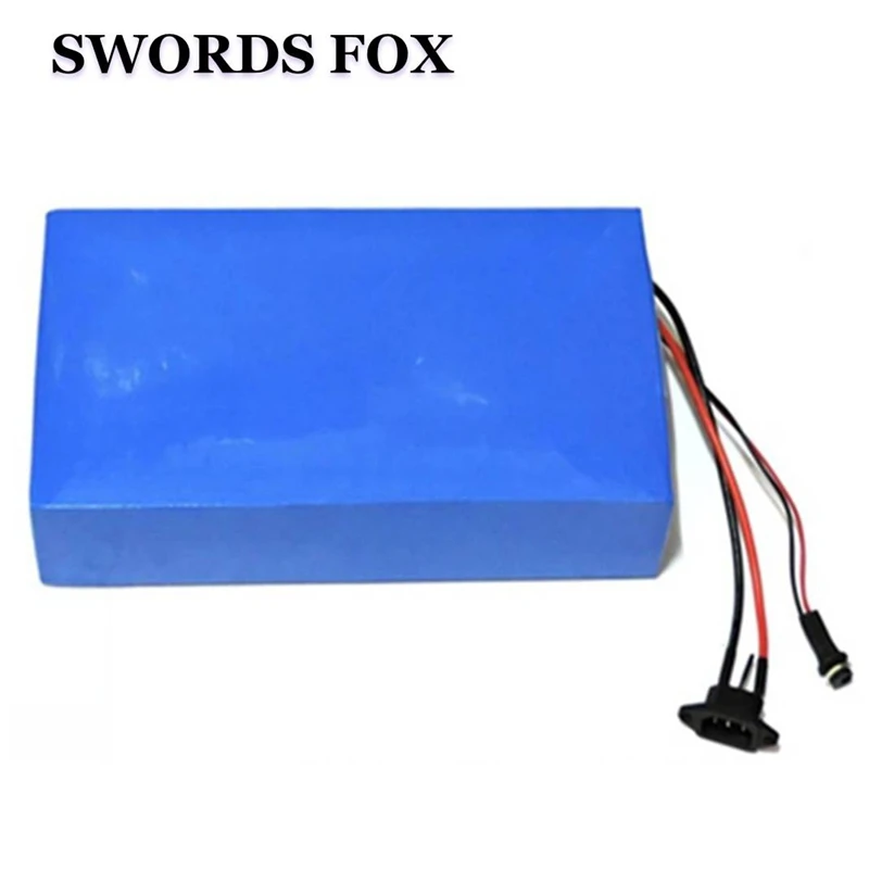 Flash Deal SWORDS FOX 48V 26AH electric bike battery for 2000W motor ebike Battery use 2600mah 18650 with 50A BMS and 54.6v 5A charger 0