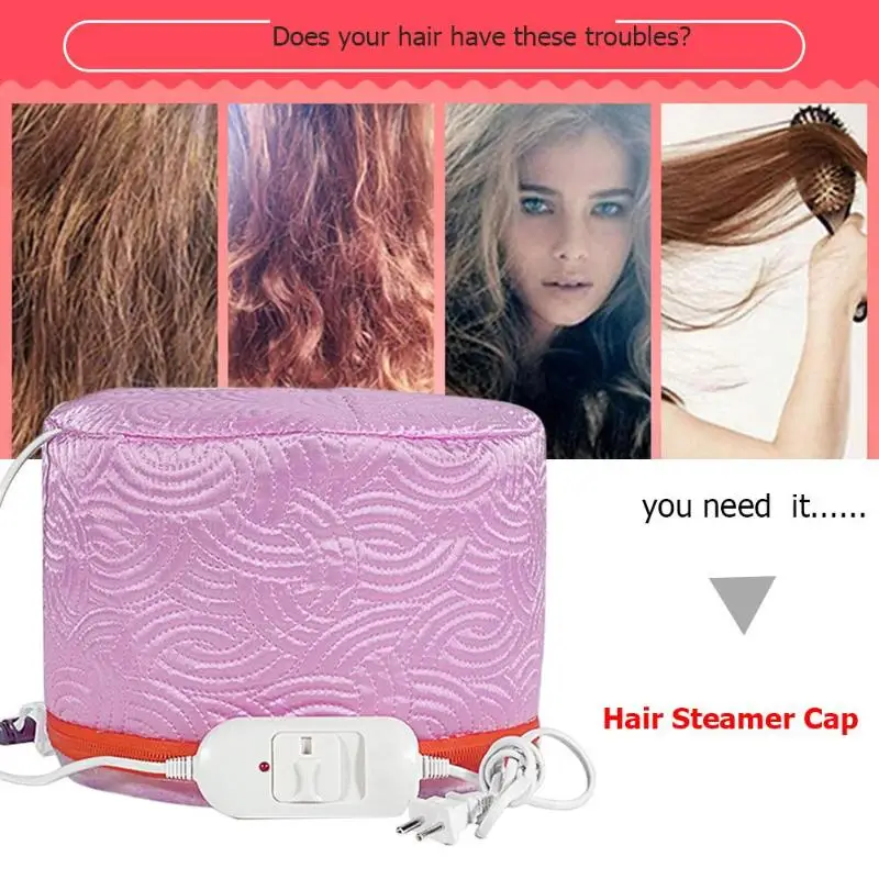 Вапоризатор для волос колпачок сушилки Электрический нагревающий колпак для волос термальная шапочка для процедур Электрический питательный для волос Фены 3 режима регулируемый