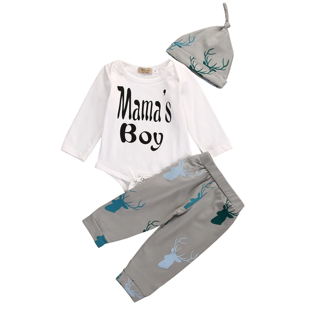 Весенняя одежда для малышей боди новорожденного с надписью Mama'S мальчиков и