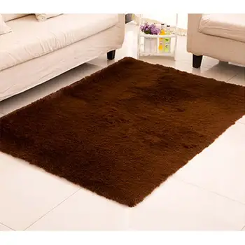 

Fluffy Rugs Anti-Skiding Shaggy Area Rug Dining Room Carpet Floor Mats Brown shaggy rugs shag rugs