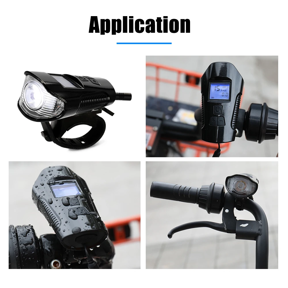 Perfect Bicycles Light With Horn Cycling USB Charging LED T6 Flashlight Riding Code Table Speedometer Waterproof Bike Flashligh 4