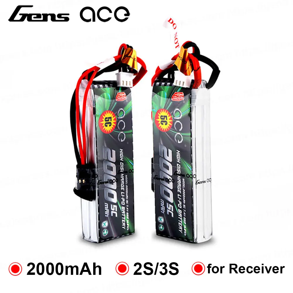 Батарея Gens ace Lipo 2000 мАч 2S 3S 5C с разъемом Futaba EHR для контроллера Flysky Контроллер