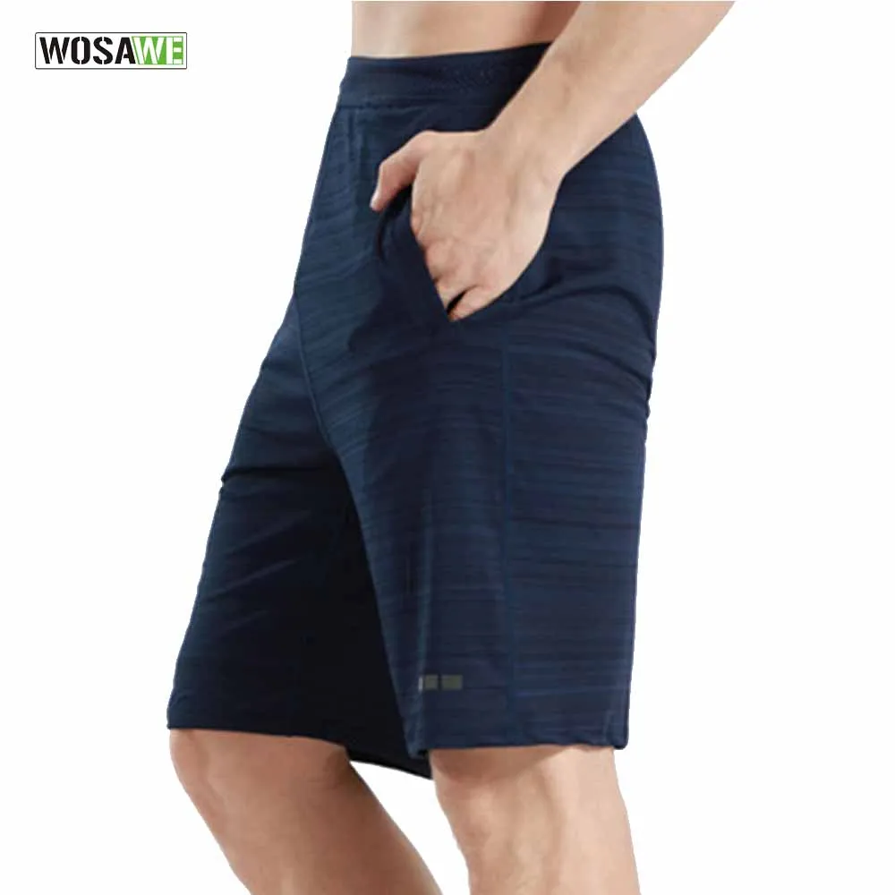 

WOSAWE Running Shorts Men Training Quick Dry Fitness Gym Sport Shorts With Pocket Jogger Jogging Short Pant Trouser