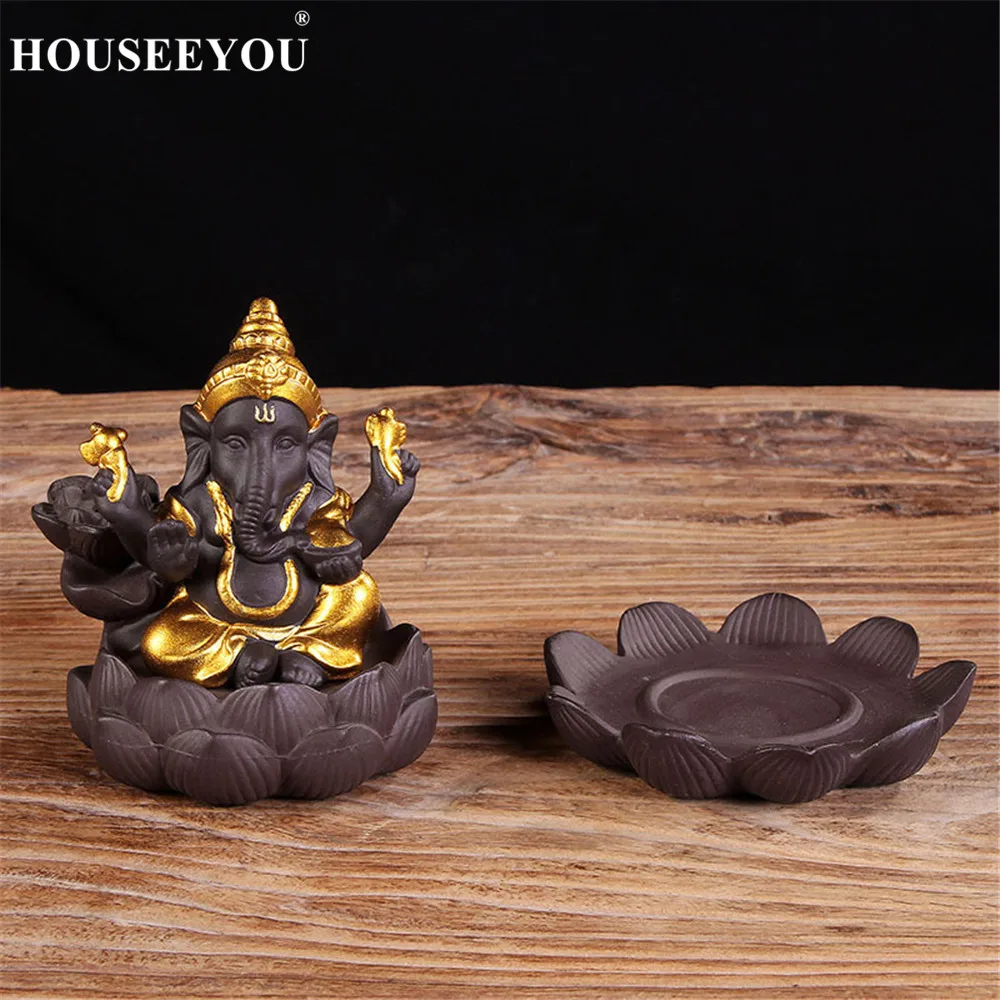 Подставка для благовоний с изображением индийского бога Ganesha конус водопадом