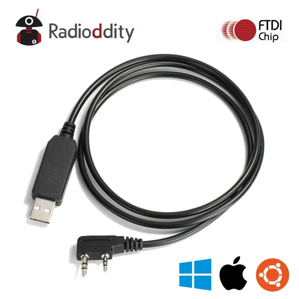 

Radioddity PC001 FTDI USB Programming Cable Plug and Play Compatible with Baofeng Radioddity Kenwood TYT Two Way Radio