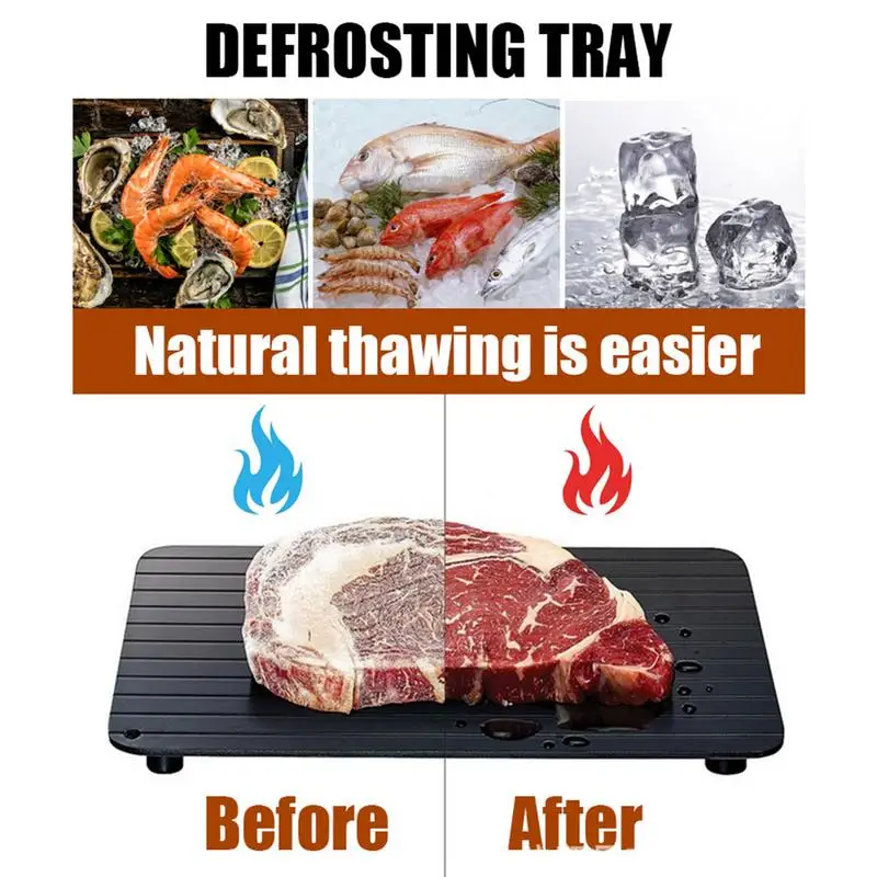 Defrost Tray Thaw Frozen Food Meat Fish In Minutes Home Aluminum Fast Defrosting Tray with Water Box Thawing Plate Kitchen Tools Defrost Tray Thaw Frozen Food Meat Fish In Minutes Home Aluminum Fast Defrosting Tray with Water Box Thawing Plate Kitchen Tools