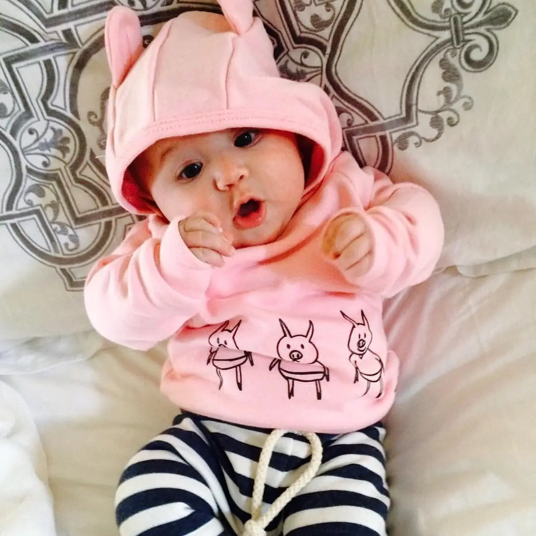 

Pudcoco Girl Set 0-24M Newborn Infant Baby Girl Clothes Hoodie Sweatshirt Tops + Pants 2Pcs Outfits Set