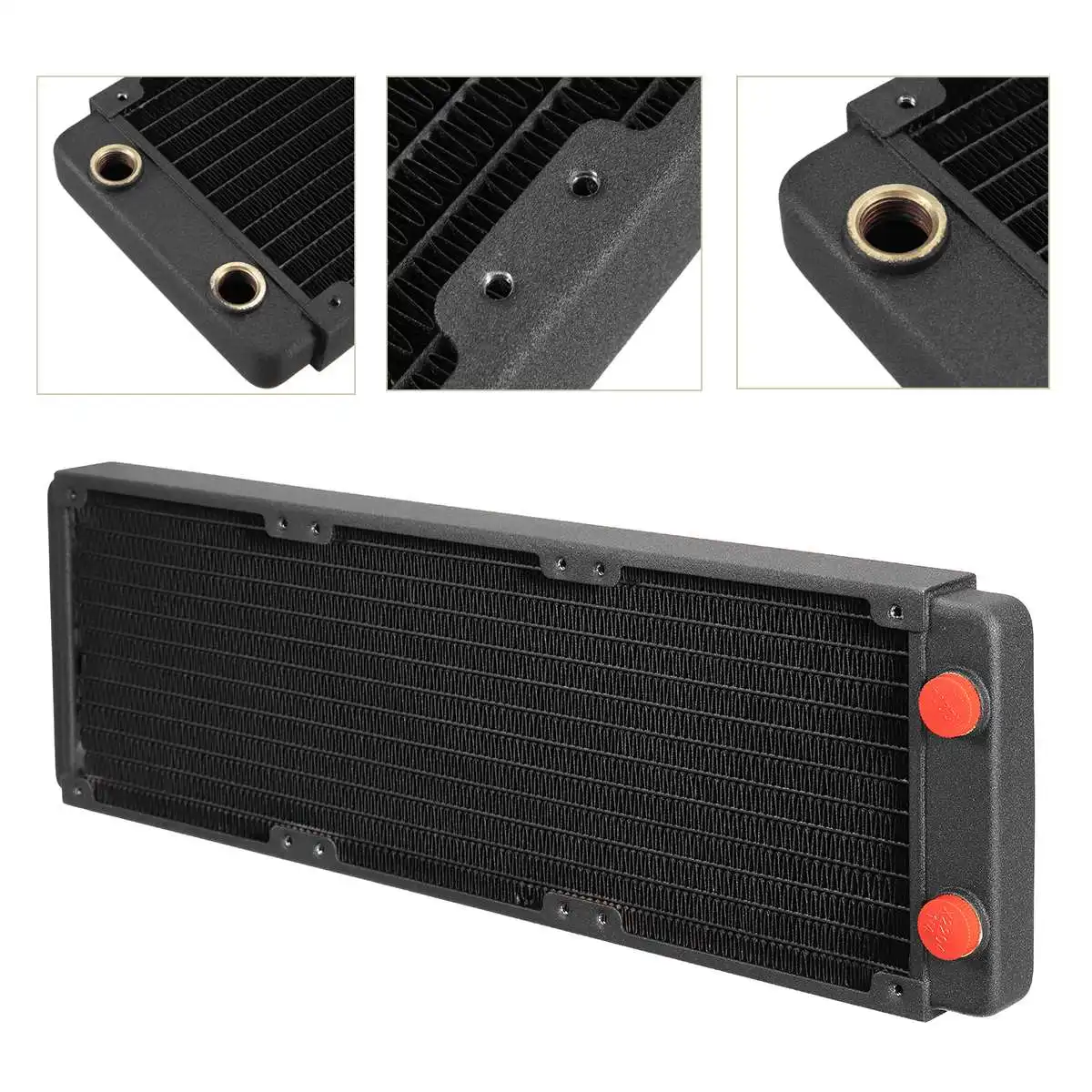 

2.5cm/1'' PC Computer Radiator Cooler PC Case Copper Water Cooling Cooler Heat Sink Heat Exchanger Cooler for Computer CPU GPU