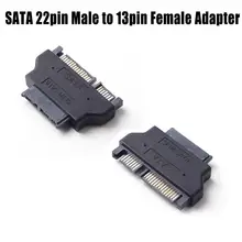 Slimline SATA Adapter Serial ATA 7+15 22pin Male To Slim 7+6 13pin Female Adapter For Desktop Laptop HDD CD-ROM Hard Disk Drive Slimline SATA Adapter Serial ATA 7+15 22pin Male To Slim 7+6 13pin Female Adapter For Desktop Laptop HDD CD-ROM Hard Disk Drive