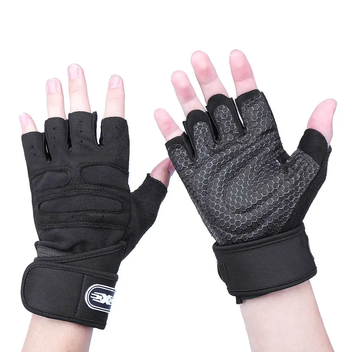 Weight Lifting Gym Glove Fitness Wrist Wrap Sports Workout Exercise Training Gloves 1 Pair Gym Body Building M/L/XL Black Weight Lifting Gym Glove Fitness Wrist Wrap Sports Workout Exercise Training Gloves 1 Pair Gym Body Building M/L/XL Black