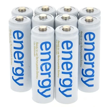 

10x AAA Ni-Mh 3A 2000mAh 1.2V Energy Rechargeable Battery White Cell for RC MP3