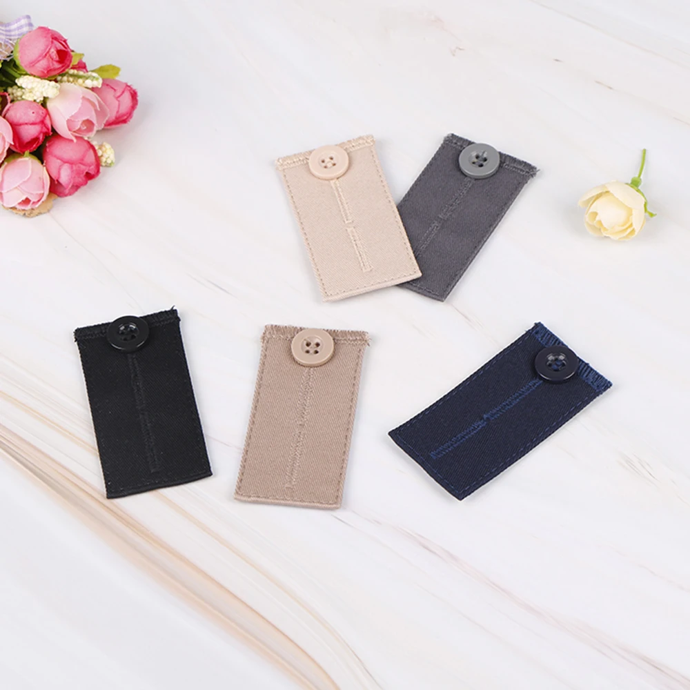

2019 New Adjustable Waistband Extende rButtons Skirt Trousers Jeans Waist Expander Button Pant Elastic Extender