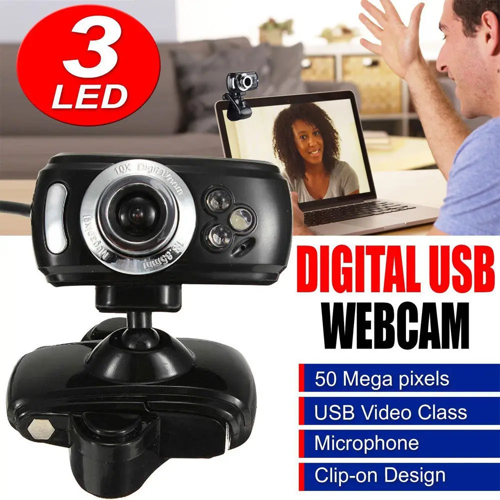 

USB 50MP HD Webcam Web Cam Camera for Computer PC Laptop Desktop