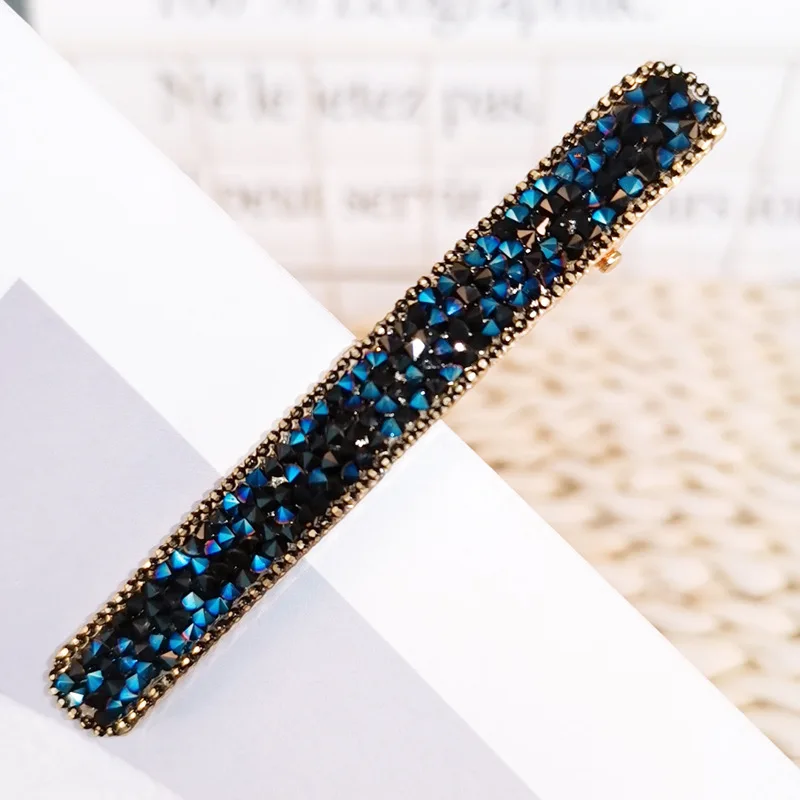 1Pcs Bling Crystal Hairpins Hair Clip Headwear for Women Girls Rhinestone Pins Barrette Styling Tools Accessories 4Colors