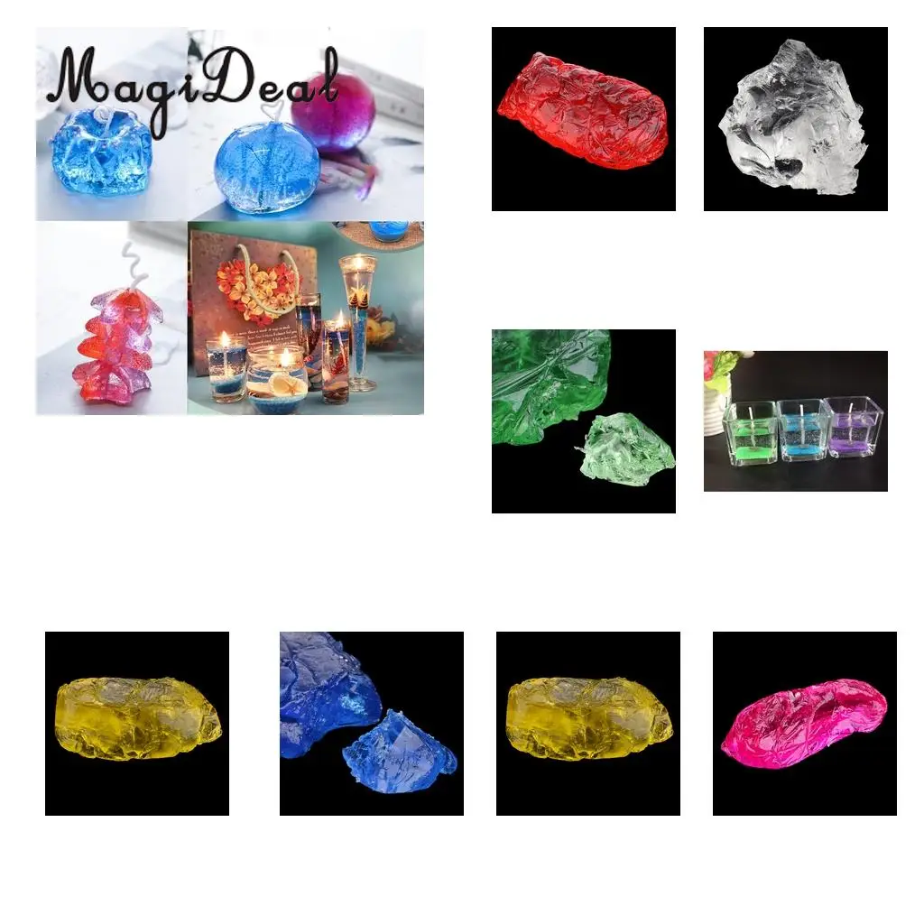MagiDeal 200 г желейные восковые свечи ручной работы DIY материал прозрачная свеча дни