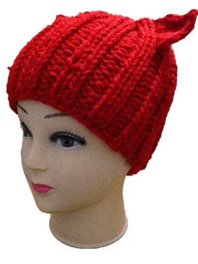 BomHCS осень-зима милые уши шляпу ручной работы вязаная шапка женская утепленная шерстяная кепка шапочки