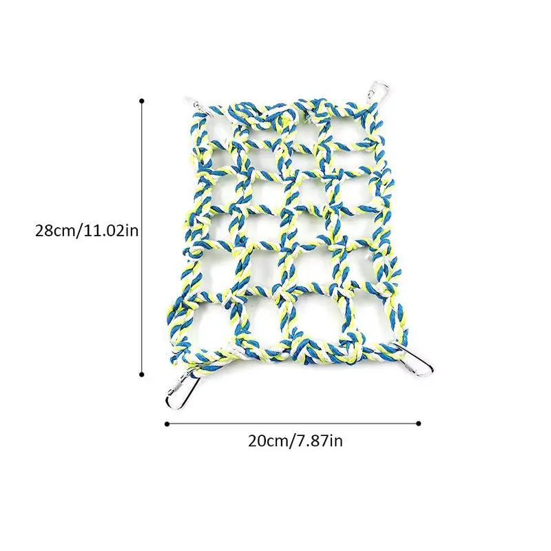 Красочный гамак с оплеткой сетка гамак для попугая хомяка белка сахарный поссум наружная подвесная игрушка