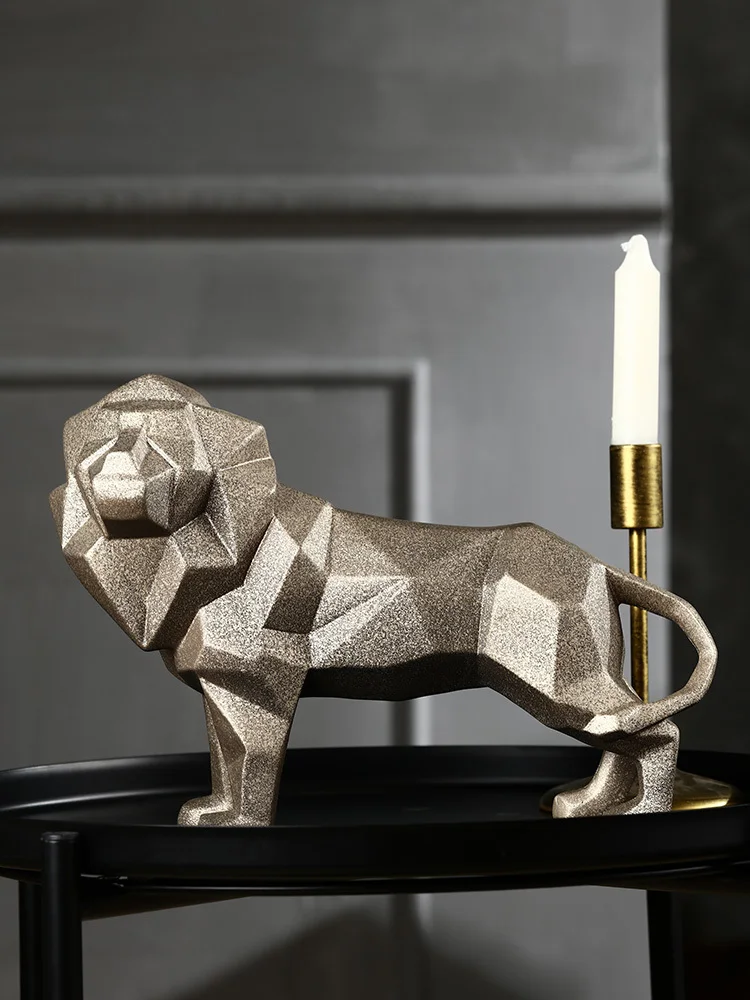 

Modern minimalist geometric lion living room decoration ornaments creative porch TV cabinet wine cabinet soft home accessories