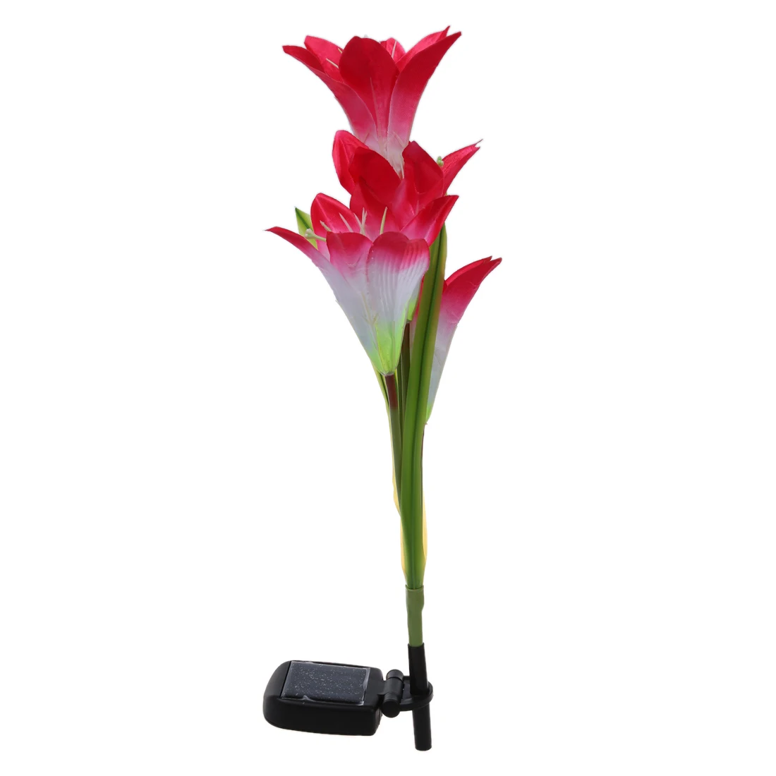Solar Power 4 LED Garden Light Yard Path Landscape Lily Flower Lamp | Лампы и освещение