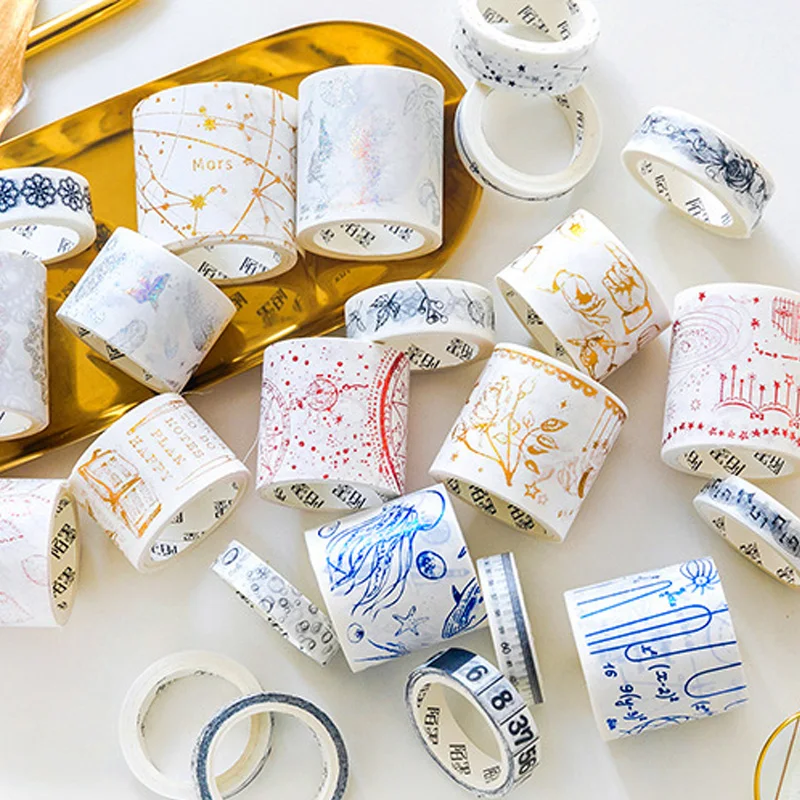 

2 Pcs/Lot Beautiful Jellyfish Stars meteor Cute w34 Masking Scrapbooking Stikcer Creative Washi Tape