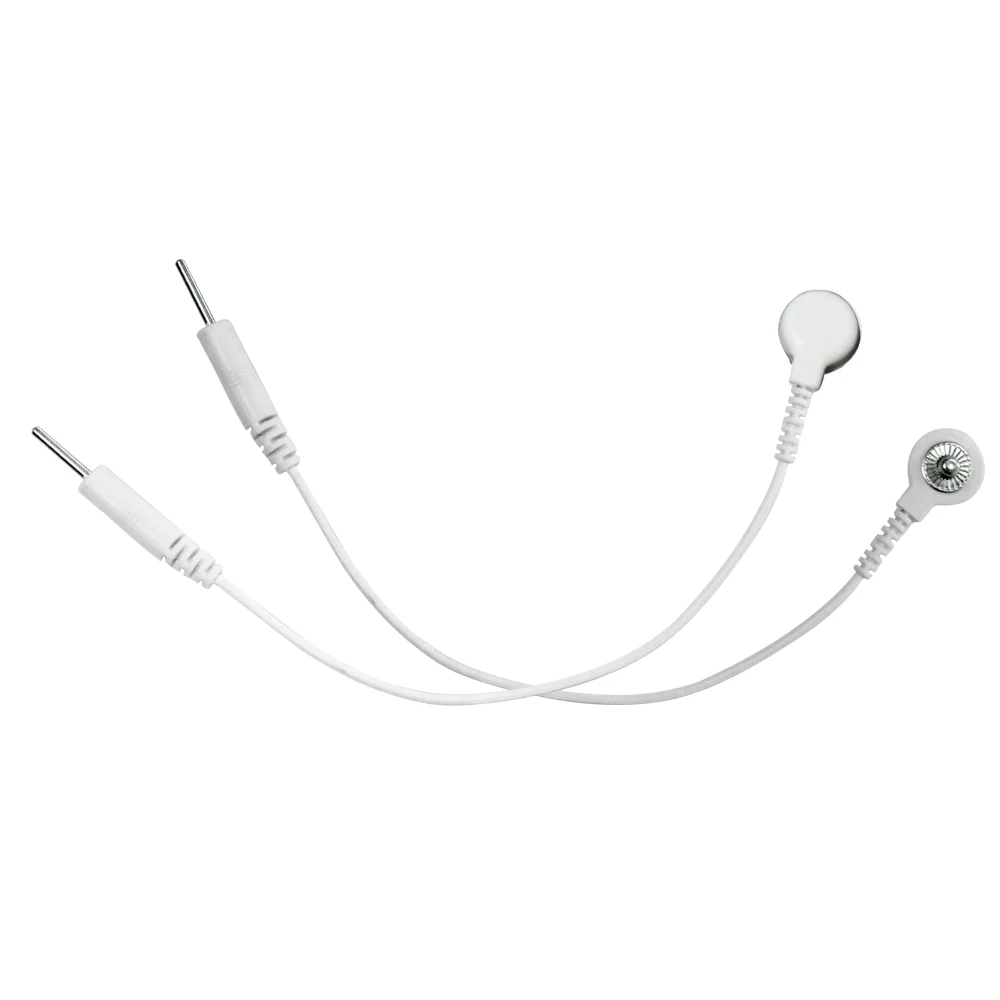 Electrode Lead Wires 6 Pieces Tieline Short Cables Electrode Lead Wires Adapter 3.5mm Button to 2mm Pin Connector
