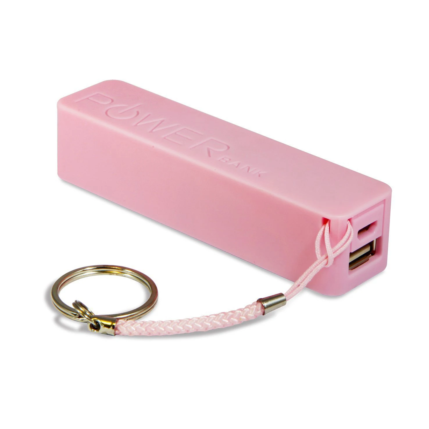 

Portable External Battery Charger Power Bank 18650 with Keychain Without Battery Pink/White Keychain External Battery Charger
