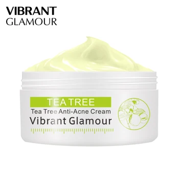 

VIBRANT GLAMOUR Tea Tree Anti-acne Face Cream Vitamin E Shrink Pores Acne Scar Removal Cream Essence Skin Care TSLM1