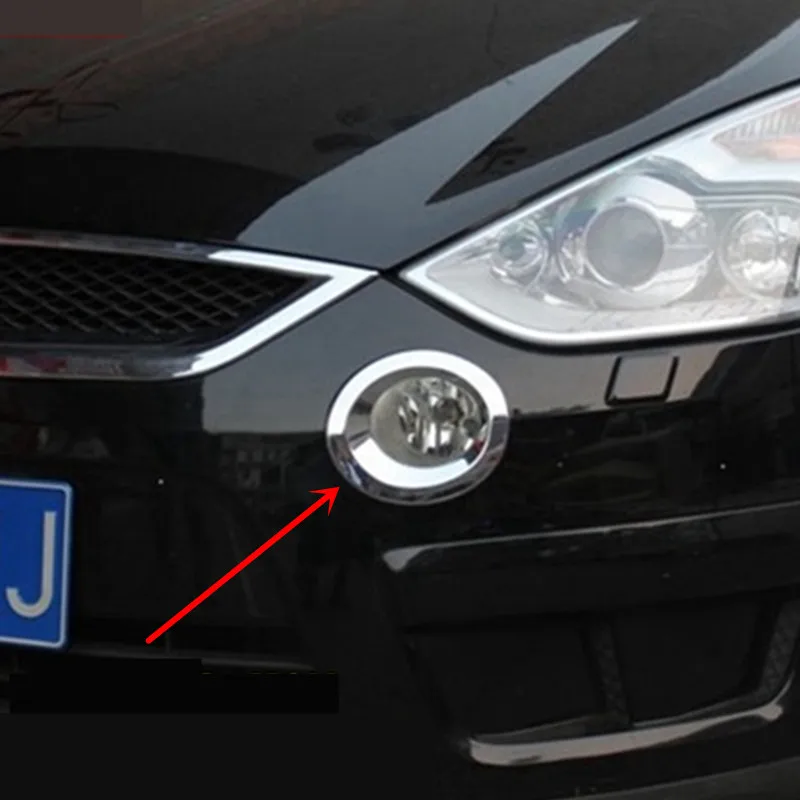 

Car Styling Chrome Front Fog Light Cover Trim For Ford S-MAX First Generation 2006 2007 2008 2009-2012 Pre-facelifted Model