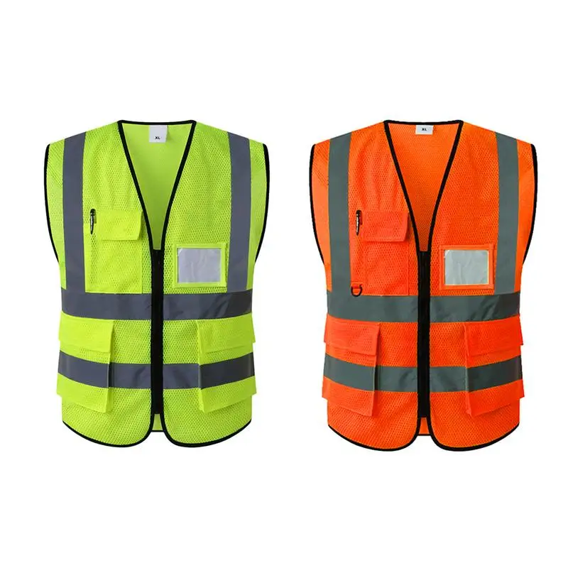 

Reflective Warning Vest Safety Work Clothes High Visibility Day Night Protective Vest For Running Cycling Traffic Safety